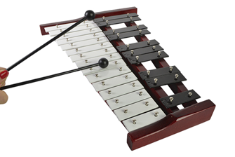 25 Note Glockenspiel complete with Dual Mallets & Carry Case by Bryce Music